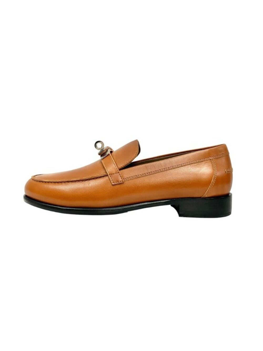 Hermes Destin Moccasin Loafers Shoes Kelly Calfskin Camel Light Brown